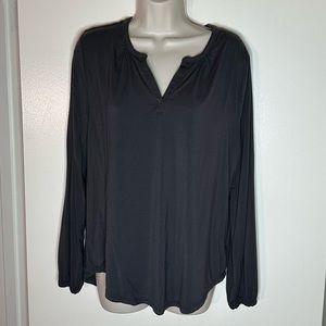 Barefoot Dreams Luxe Milk Jersey Namaste Lounge Top Gray